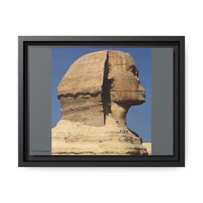African Majesty Revealed: The Great Sphinx in its True Glory. Matte Canvas, Black Frame
