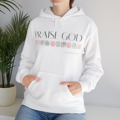 "Praise God" Color Swirl Unisex Hooded Sweatshirt