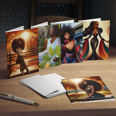 Radiant Reflections: Inspirational Greeting Cards Featuring Black Women