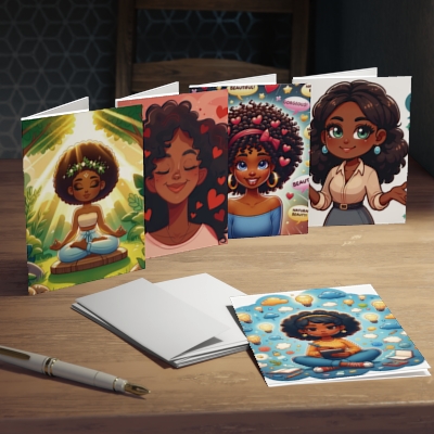 Radiant Reflections: Inspirational Greeting Cards Featuring Black Women
