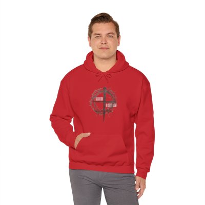Salvation in Christ Alone Crucifixion Nails Cross Crown of Thorns Bible Verse Scripture Christian Faith Hoodie Unisex Heavy Blend™ Hooded Sweatshirt