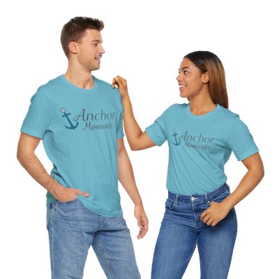 Get Anchored (designs on front and back) - Unisex Jersey Short Sleeve Tee