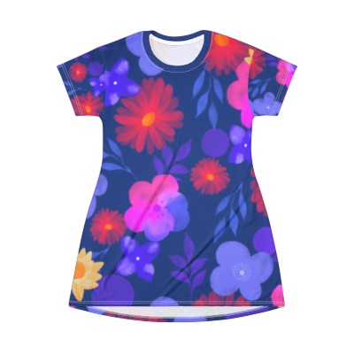 Floral T-Shirt Dress (AOP)