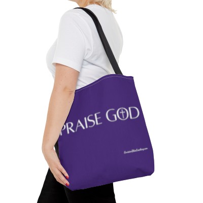 "Praise God" Purple Tote Bag 