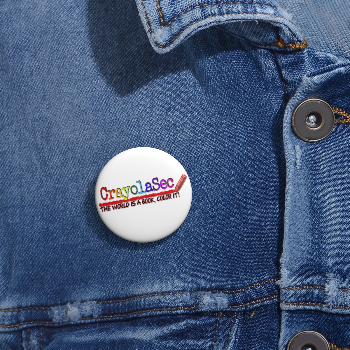 CrayolaSec Logo Custom Pin Buttons product main image