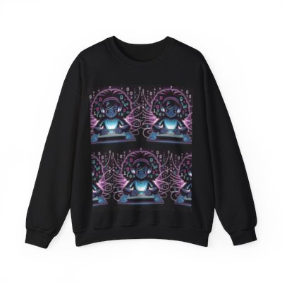 Black Girl Coder Tiled Pattern, Unisex Heavy Blend™ Crewneck Sweatshirt