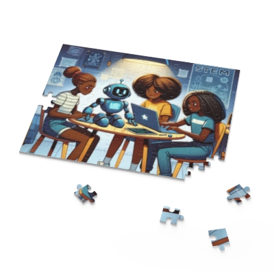 Black Girls Coding a Robot Puzzle (120, 252, 500-Piece)
