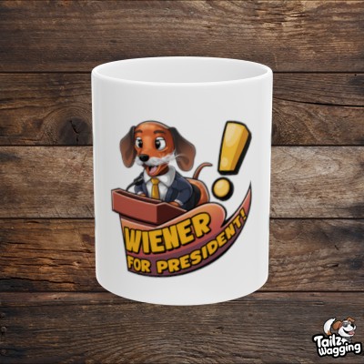 Wiener For President! Ceramic Mug, 11oz
