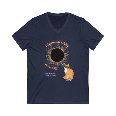 I Experienced Totality in the (315) - Unisex Jersey Short Sleeve V-Neck Tee