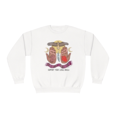 "Support your local doula" Unisex NuBlend® Crewneck Sweatshirt
