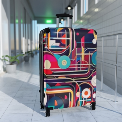 Suitcase, modern art and designs.