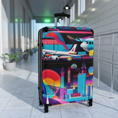 Suitcase, urban art and designs