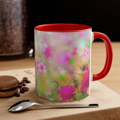Flower Rose, Accent Coffee Mug, 11oz, art flowers rose