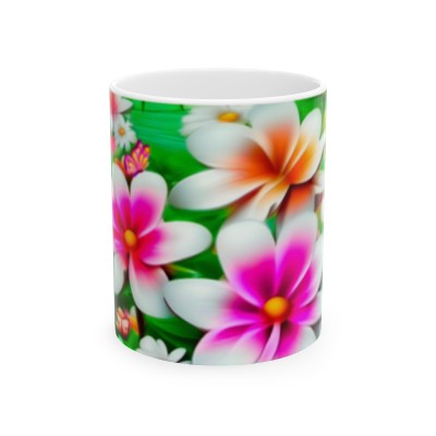 Flower, Ceramic Mug, 11oz, flower print art