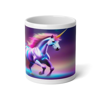 Mug Unicorn, Jumbo Mug, 20oz, Unicorn with 3d Colors.