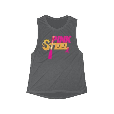 Pink Steel Women's Flowy Scoop Muscle Tank