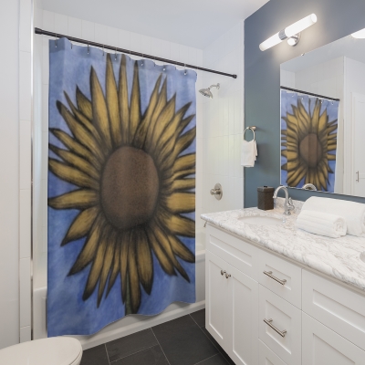 Sunflower Painting Shower Curtain