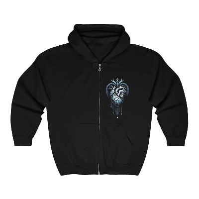 "The Day the Love Died" Adult Unisex Heavy Blend™ Full Zip Hooded Sweatshirt