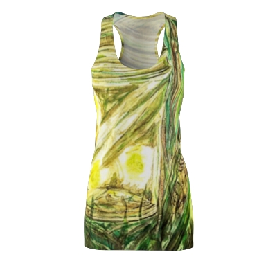 Glow_bug-jar-Women's Cut & Sew Racerback Dress (AOP)