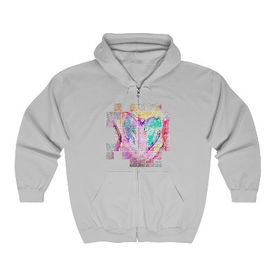 "Pieces of a Heart" Adult Unisex Heavy Blend™ Full Zip Hooded Sweatshirt