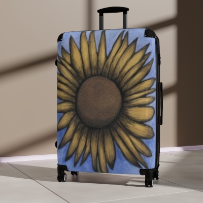 Beautiful Sunflower Suitcase