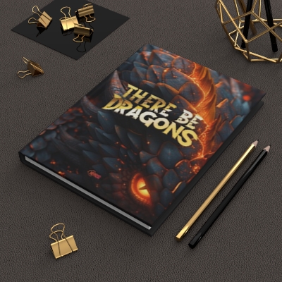 There Be Dragons Hardcover Journal Matte