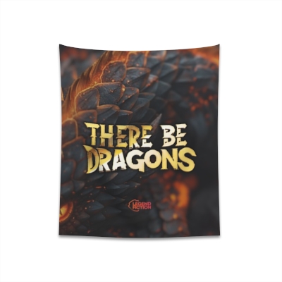 There be Dragons Printed Wall Tapestry