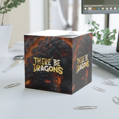 There Be Dragons Note Cube