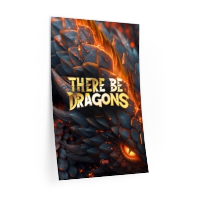 There De Dragons Wall Decal