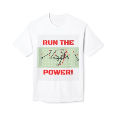 RUN THE POWER! Unisex Midweight T-shirt, Made in US
