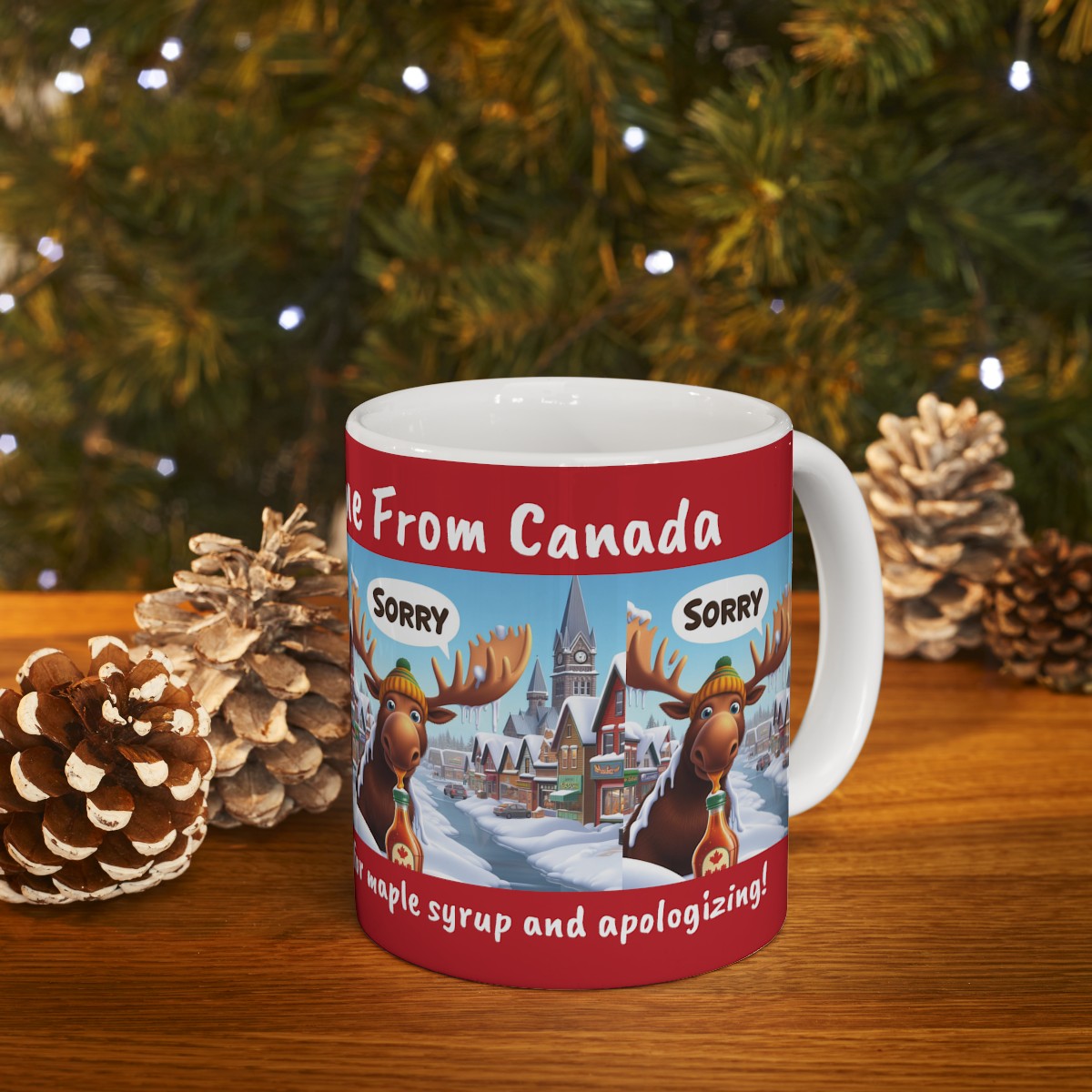 Canadian Roots Ceramic Coffee Mug - Maple Syrup & Apologies Edition - Ceramic - 11oz product thumbnail image