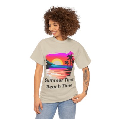 Summertime Beach Time Unisex Heavy Cotton Tee