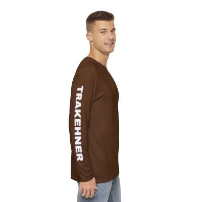 Brown Men's Long Sleeve Shirt TRAKEHNER sleeves 
