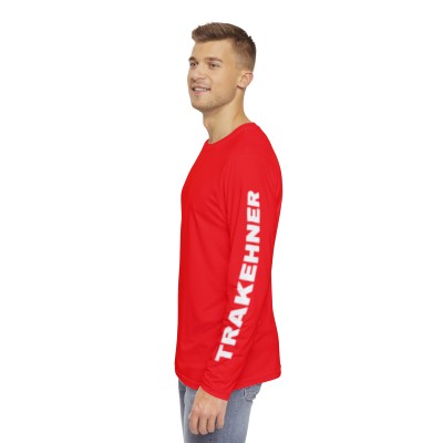 Red Men's Long Sleeve Shirt TRAKEHNER sleeves 