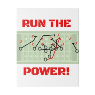 RUN THE POWER! Matte Canvas, Stretched, 0.75"