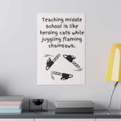 Teaching is like... Matte Canvas, Stretched, 0.75"