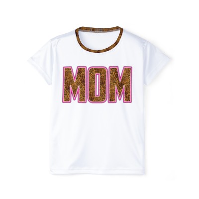 Bold Leopard Print 'MOM' T-Shirt - Stylish Mother's Day Tee with a Wild Twist