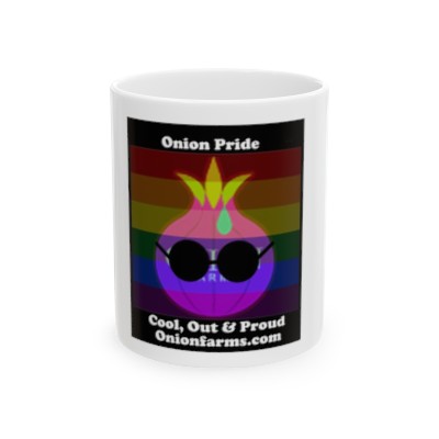 Gay Pride Onionfarms Ceramic Mug, 11oz