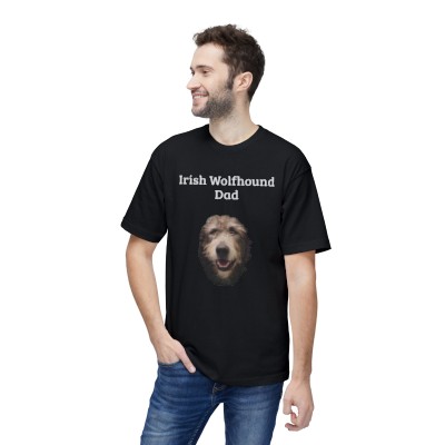 Irish Wolfhound Dad, Midweight T-shirt, Made in US