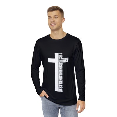 "Strength in Faith" Long-Sleeve Tee - "I Can Do All Things Through Christ" Inspirational Shirt