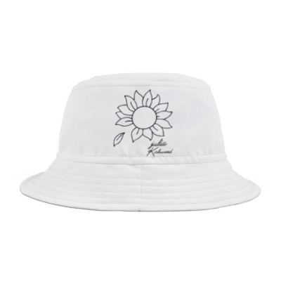 White Julia Kirkwood Bucket Hat