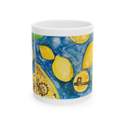 A Clockwork Lemon Ceramic Mug, (11oz, 15oz)