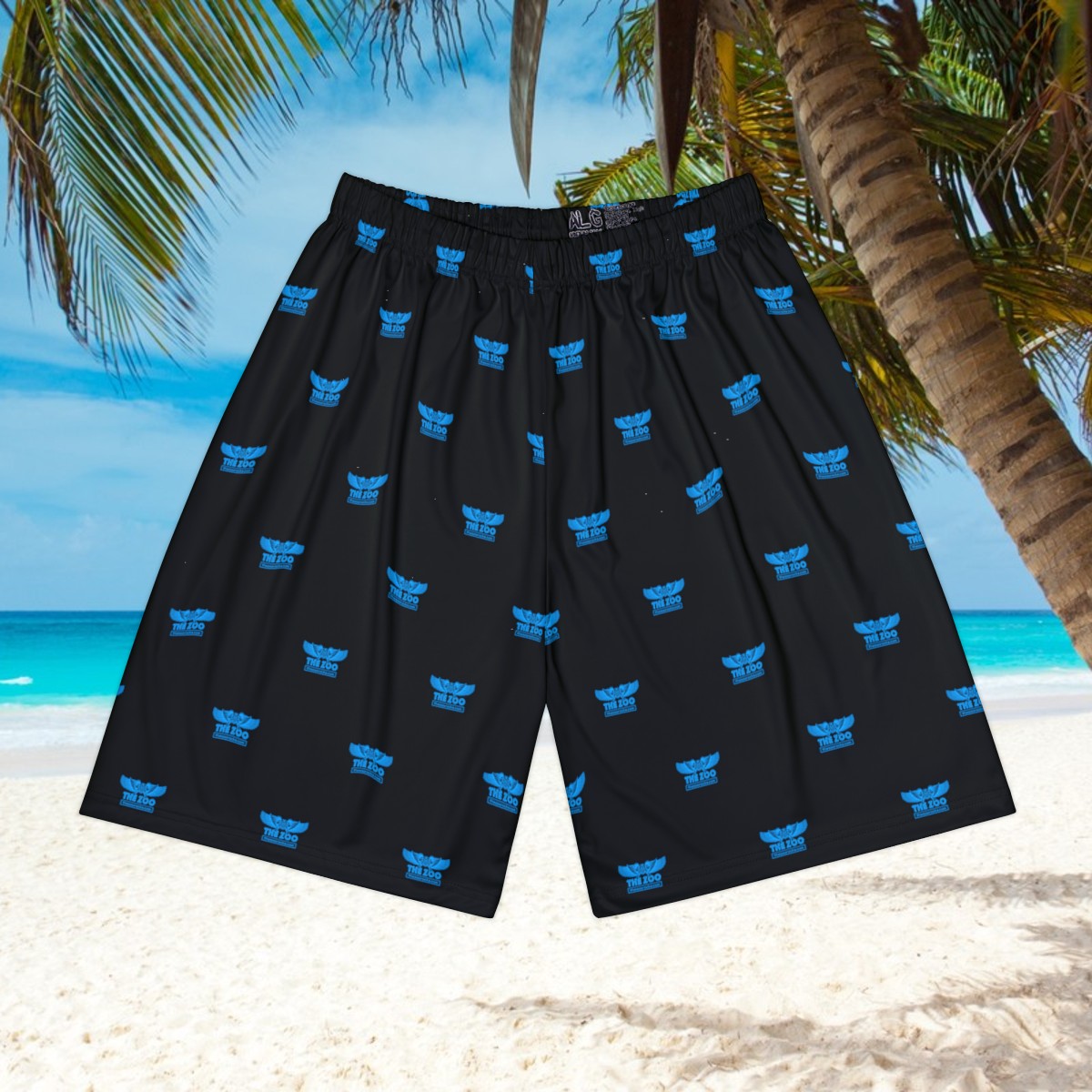 Men’s ZOOLOO Sports Shorts (Black Logo Pattern) product thumbnail image