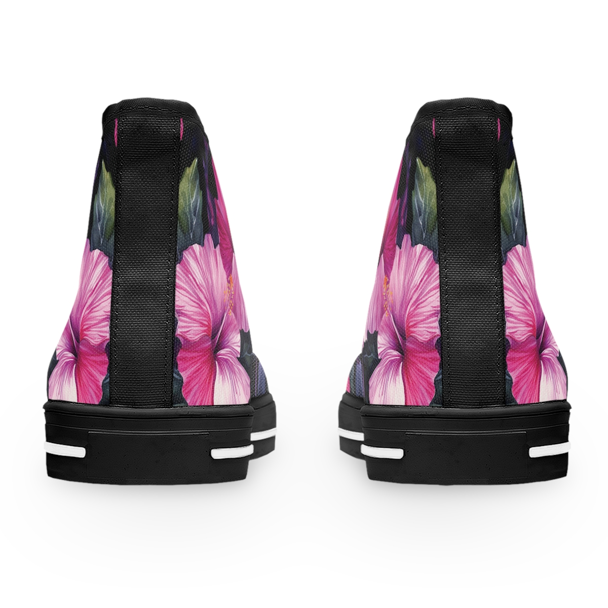 Watercolor Hibiscus (Dark #3) Women's High-Top Sneakers product thumbnail image