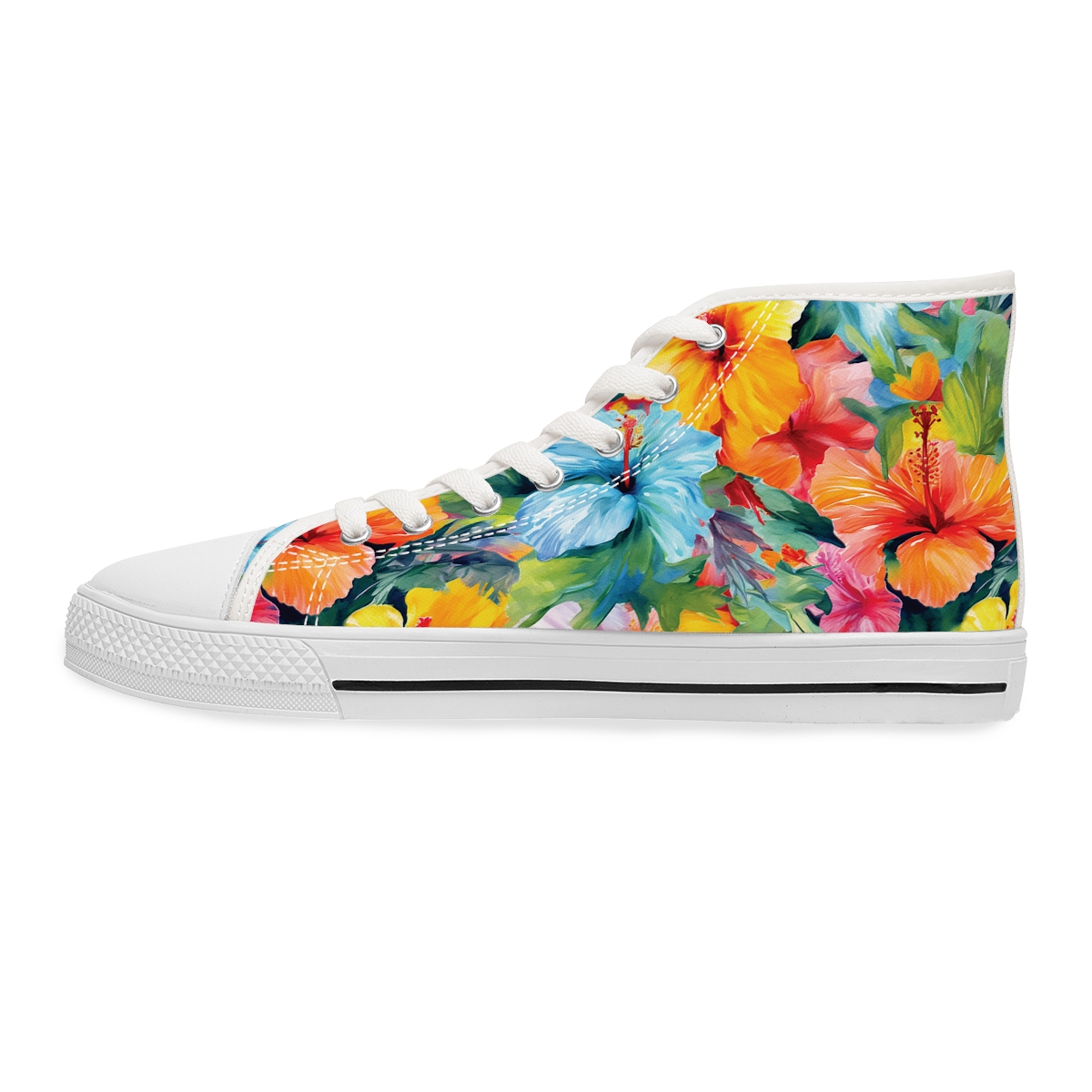 Watercolor Hibiscus (Light #3) Women's High-Top Sneakers product thumbnail image