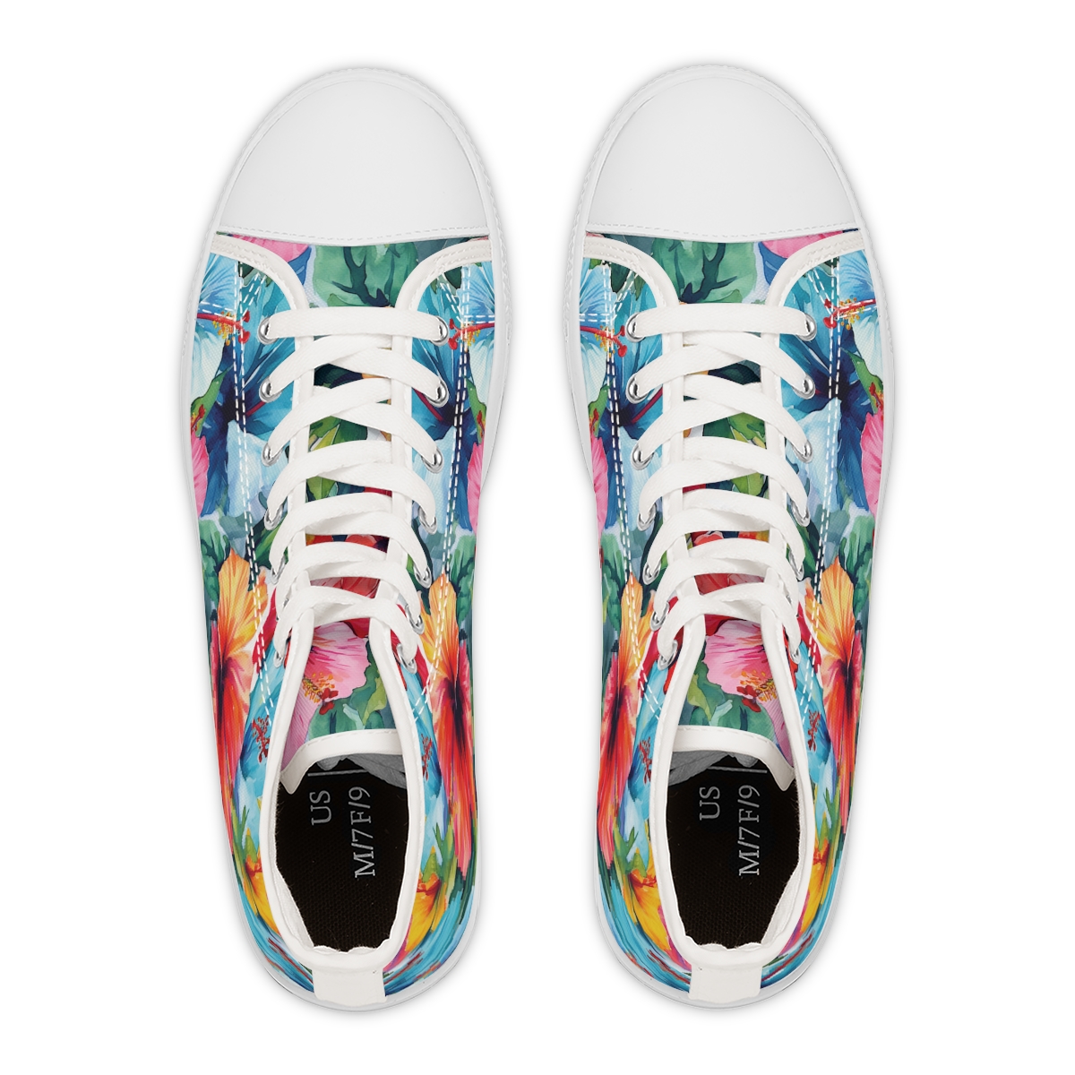 Watercolor Hibiscus (Light #4) Women's High-Top Sneakers product thumbnail image