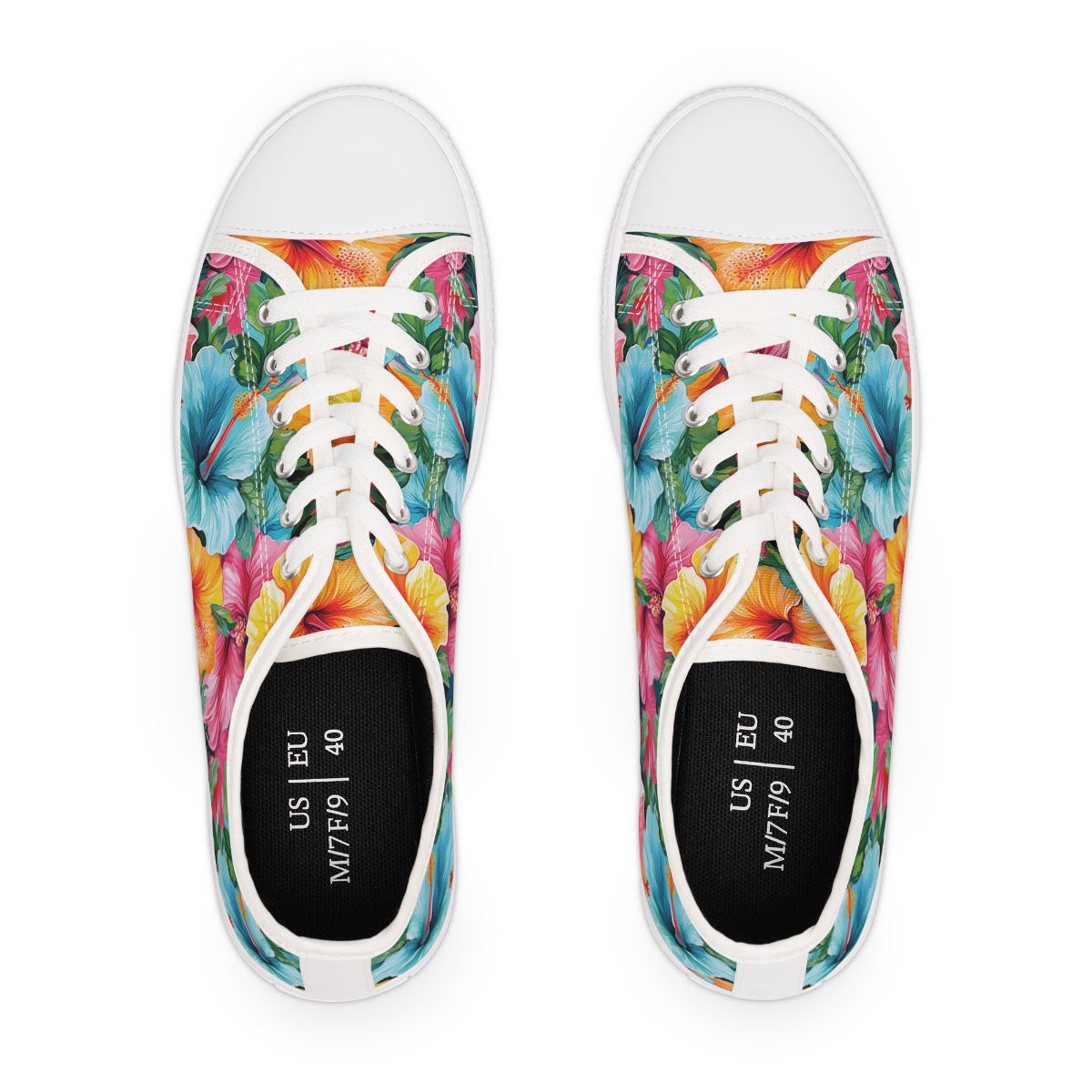 Watercolor Hibiscus (Light #2) Women's Low-Top Sneakers product thumbnail image
