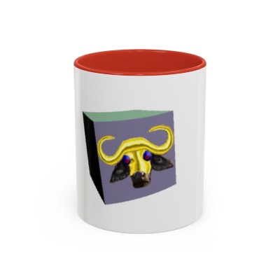 Golden Shield Buffalo Cube Accent Coffee Mug, 11oz