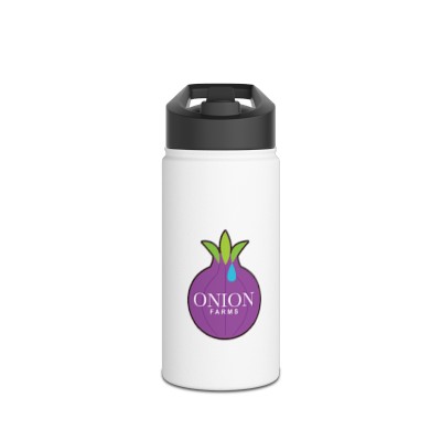 Onionfarms Branded Stainless Steel Water Bottle, Standard Lid