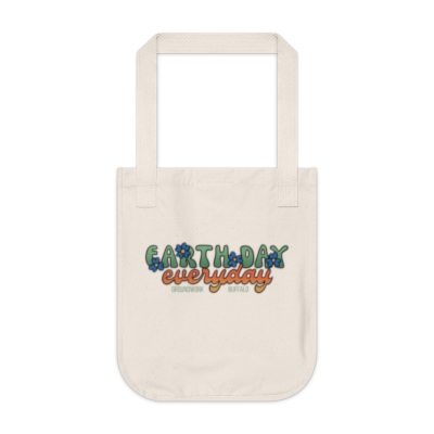 Earth Day Everyday Organic Canvas Reusable Tote Bag